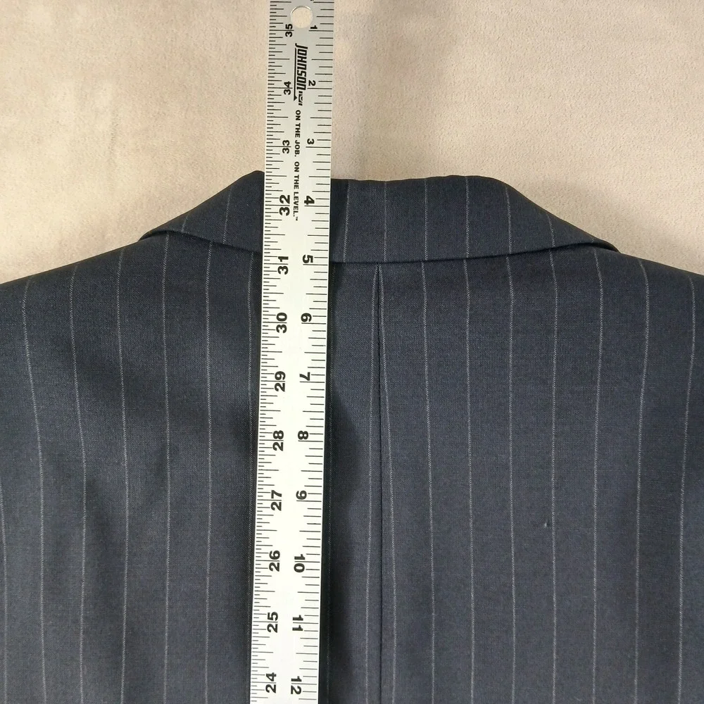 Brooks Brothers Brooksease 42R Mens Sport Coat Jacket Navy Wool 22x31 Pinstripes